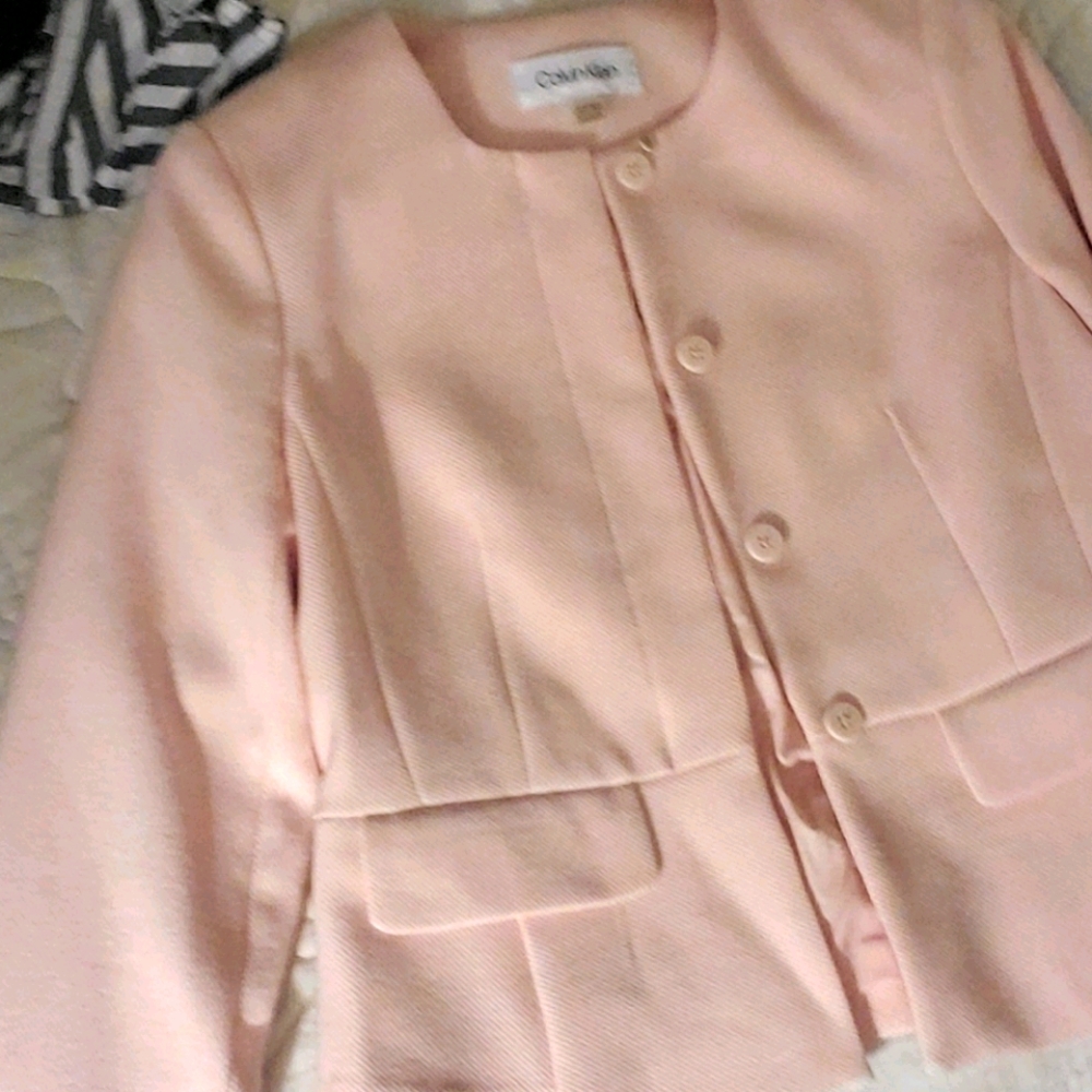 Womens Calvin Klein Blazer in Pink Size SmallPetit